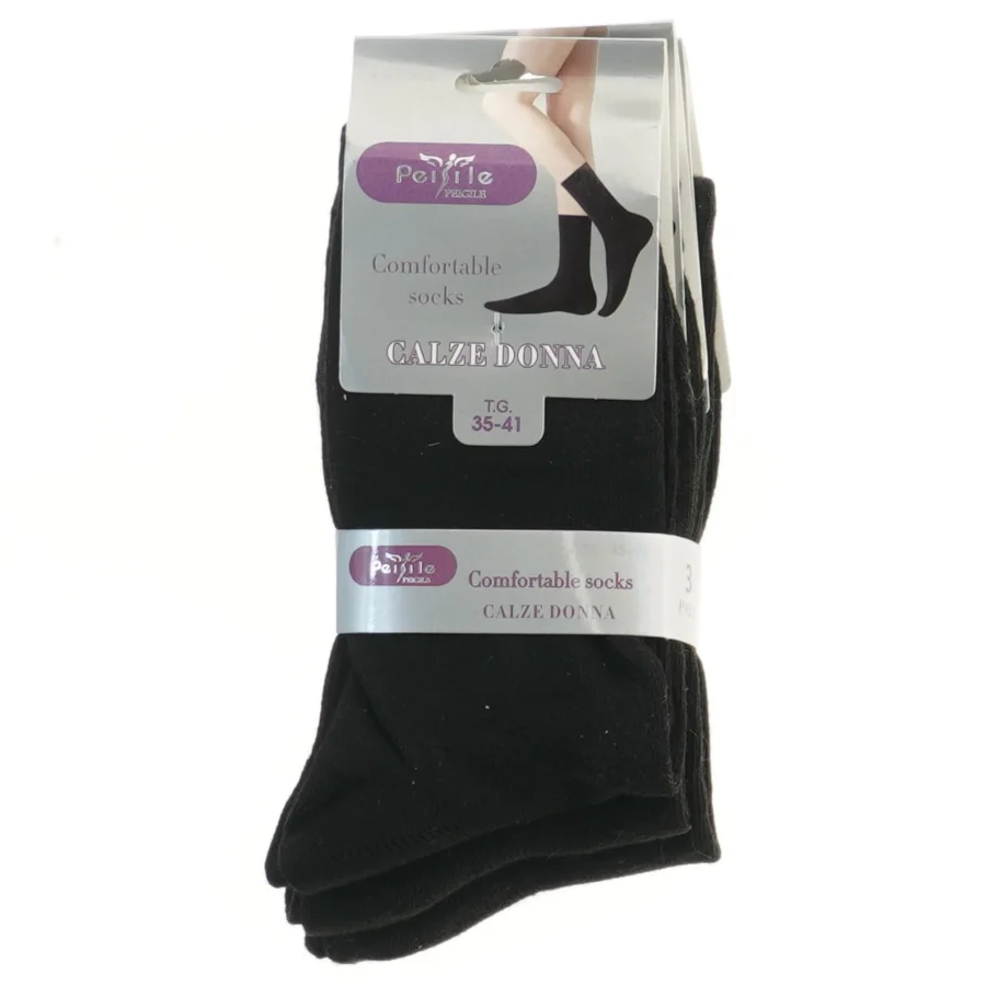 Galze Donna 3 par Sorte sokker, str. 35-41 fra Peigile (str. 35-41 cm)