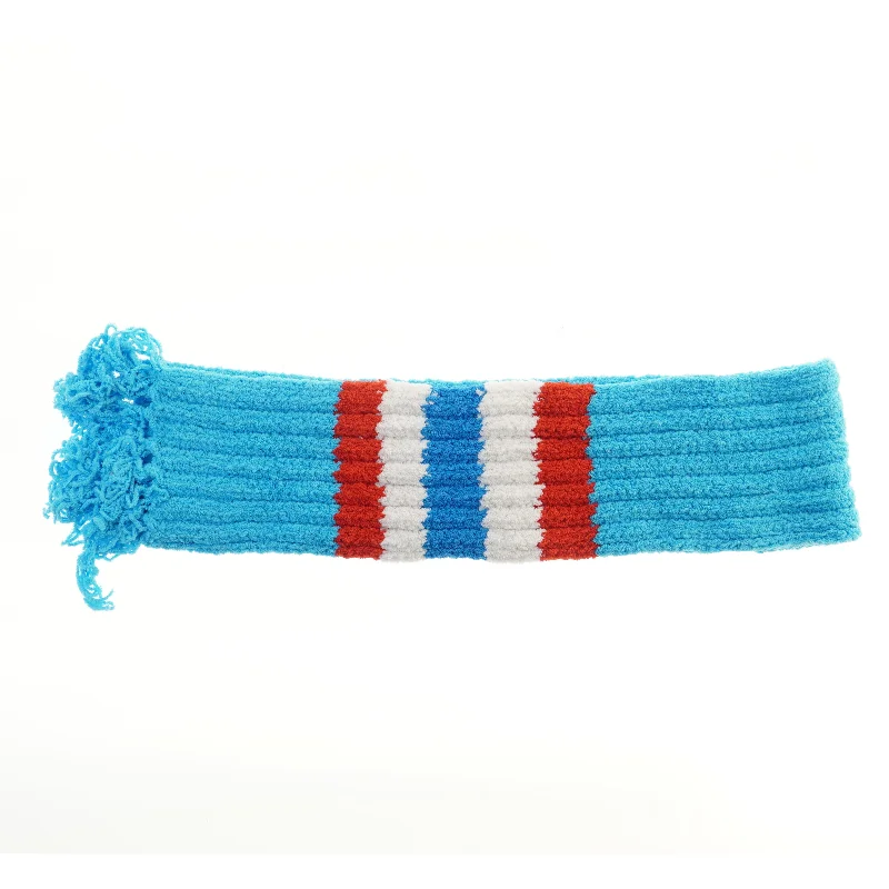 Strikket tørklæde med frynser (str. 19x160 cm)