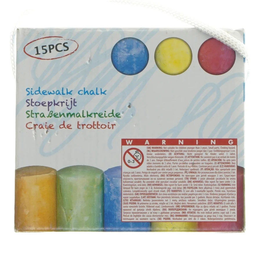 Gadekridt, 15 stk 10,5 cm (str. 15 stk 10,5 cm)