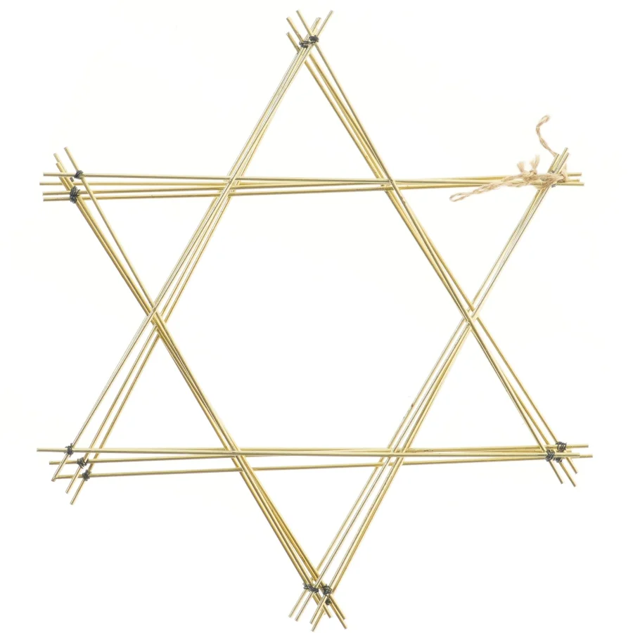 4 Gyldne stjerner dekoration (str. 36,5 cm)