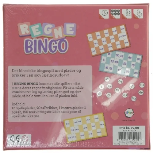 Nyt Regne Bingo spil fra 1 Play (str. 22,5x22,5 cm)
