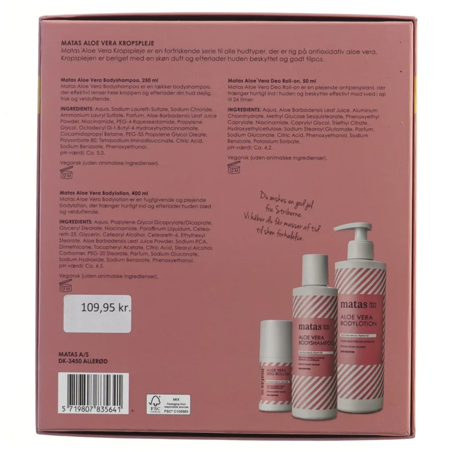 Matas Aloe Vera kropspleje sæt fra Matas (str. 21,5x23,5 cm)