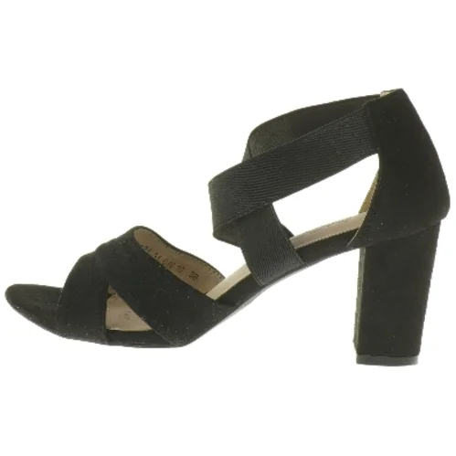 Sorte højhælede sandaler fra B&CO (str. 38 )