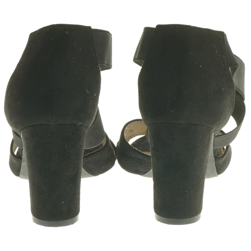 Sorte højhælede sandaler fra B&CO (str. 38 )