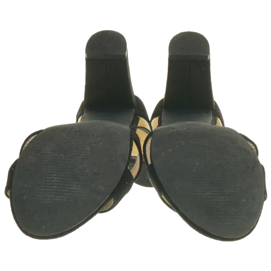 Sorte højhælede sandaler fra B&CO (str. 38 )