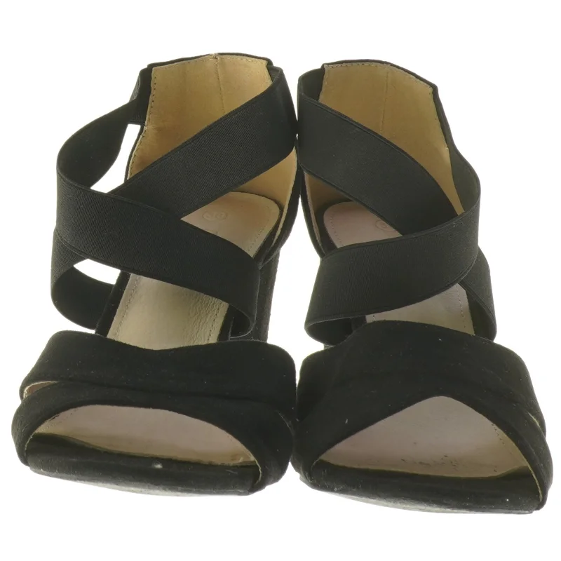 Sorte højhælede sandaler fra B&CO (str. 38 )