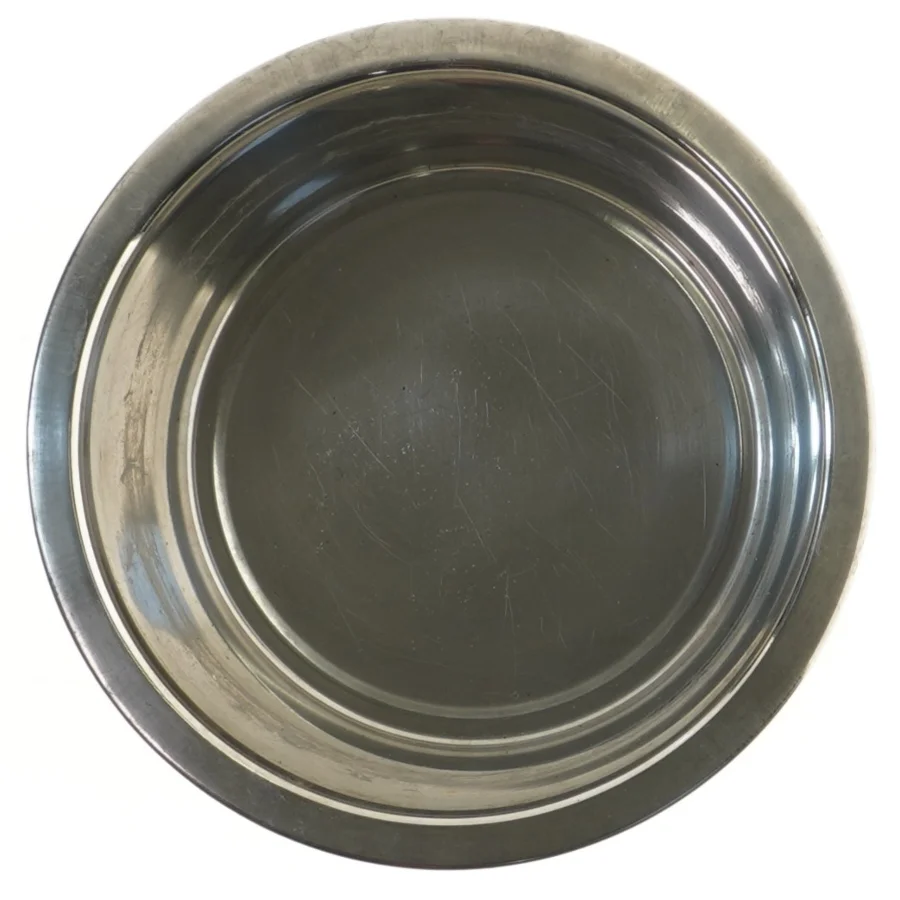 Rustfri stål vandskål til dyr  (str. 20x5,5 cm)