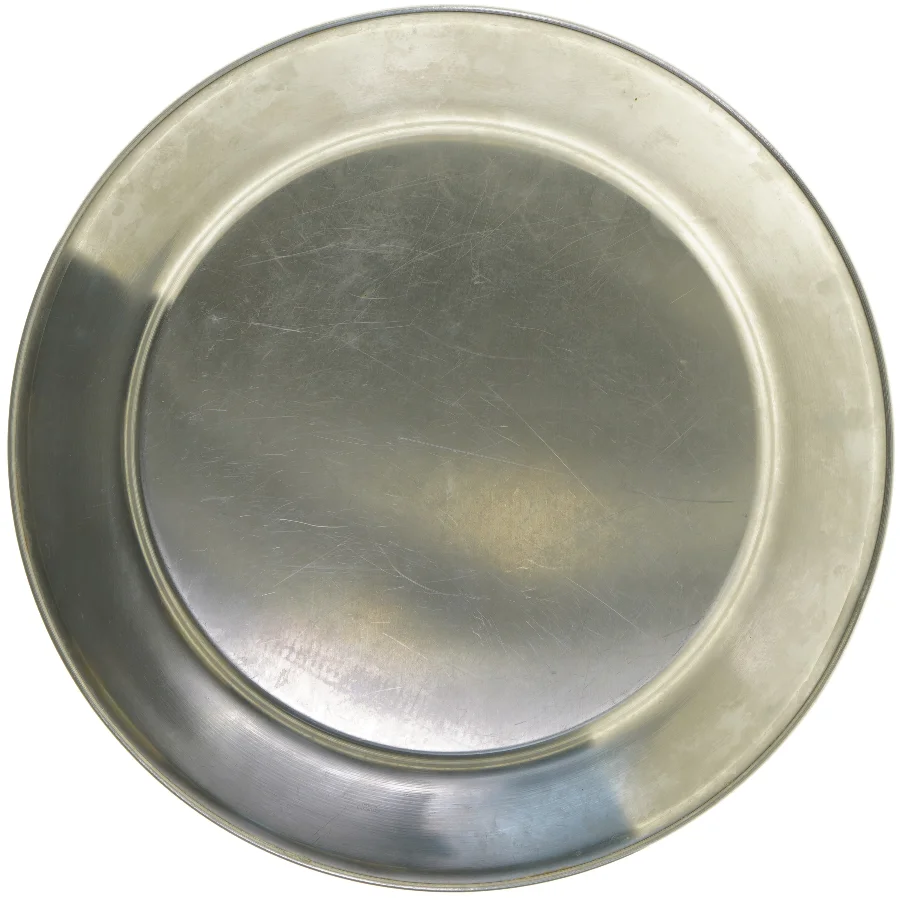 Rund metalbakke/stålfad (str. Ø 37,5 cm)