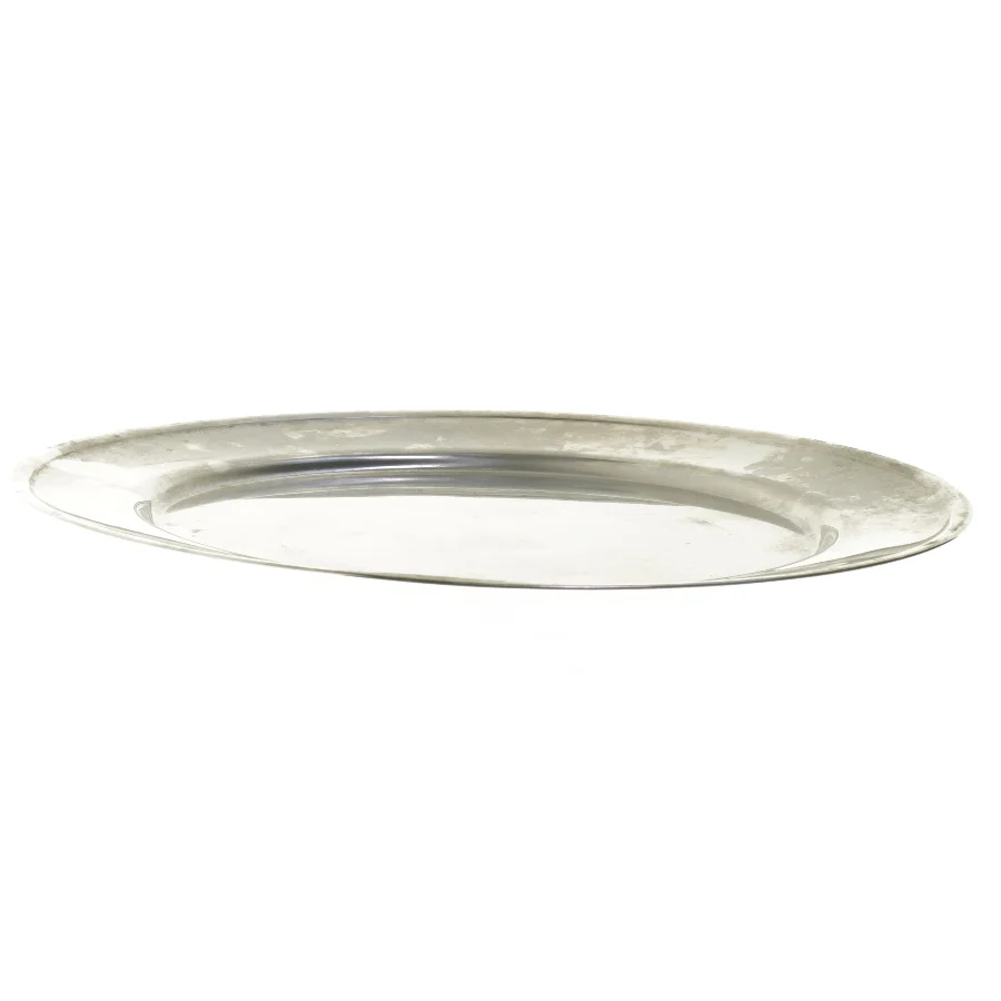 Rund metalbakke/stålfad (str. Ø 37,5 cm)