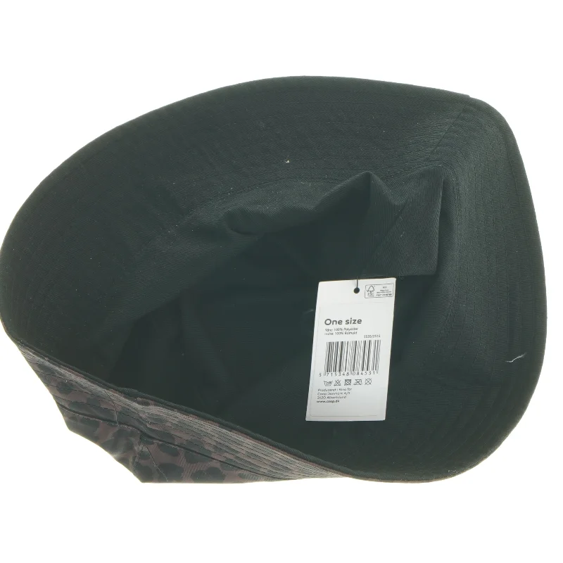 Leopardmønstret bøllehat fra Coop (str. Ø 34 cm)