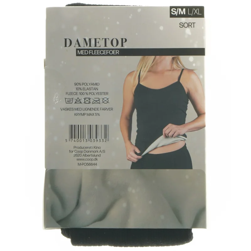 Dametop med fleecefoer S/M fra Coop (str. S/M, cm)