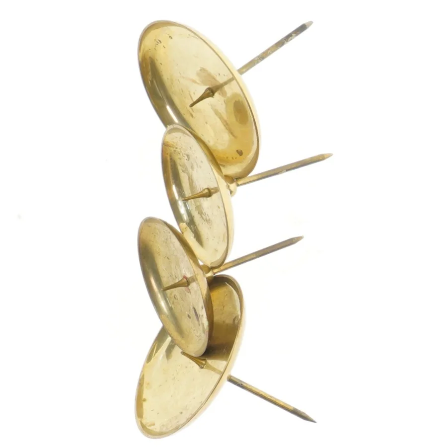 Messing spyd til lys  (str. 9x8 og 7,5x8 cm)