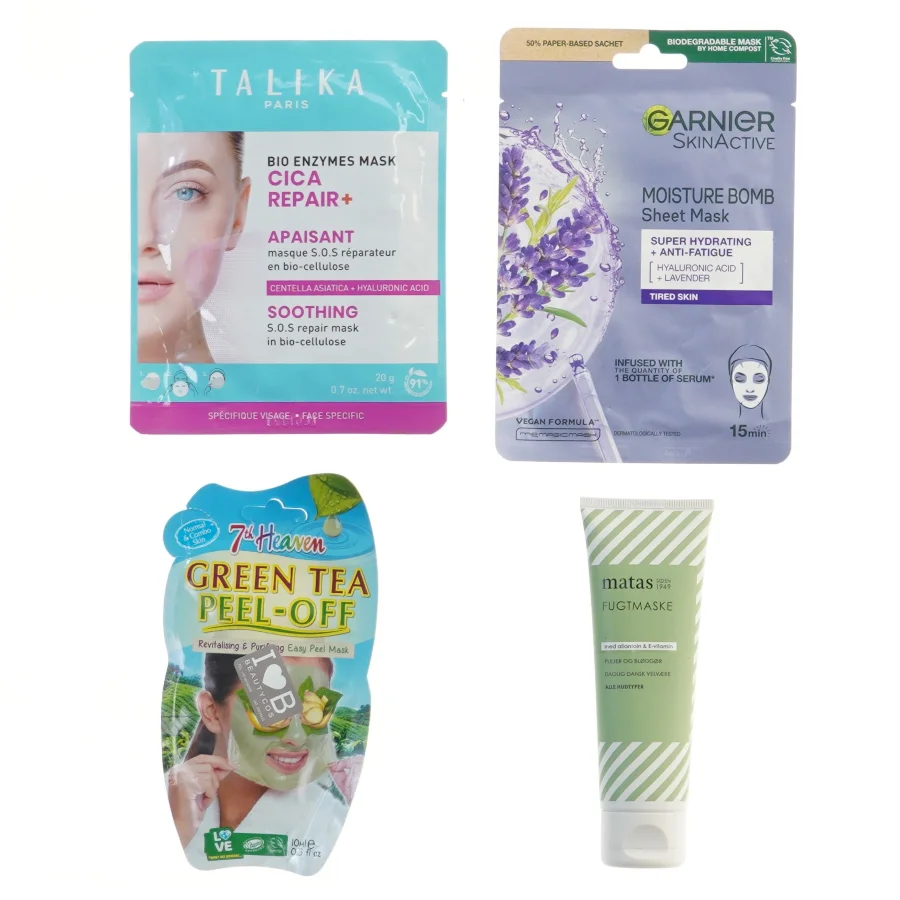 Ansigtsmasker sæt (str. 4 stk 15 cm)