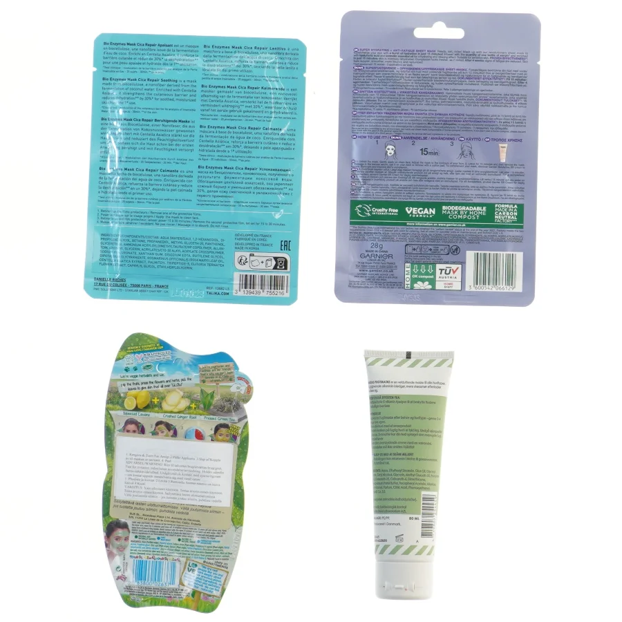 Ansigtsmasker sæt (str. 4 stk 15 cm)