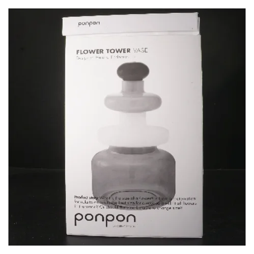 Flower Tower vase fra Ponpon (str. 34 cm)