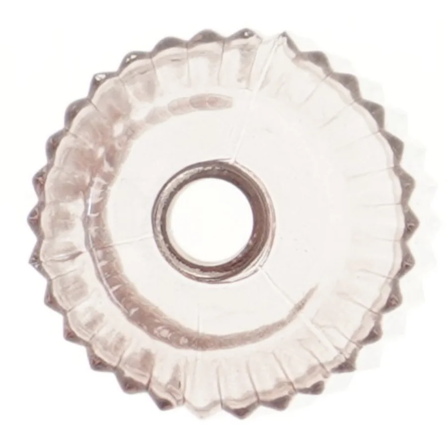 Glasvase med riller (str. 9,5 cm)