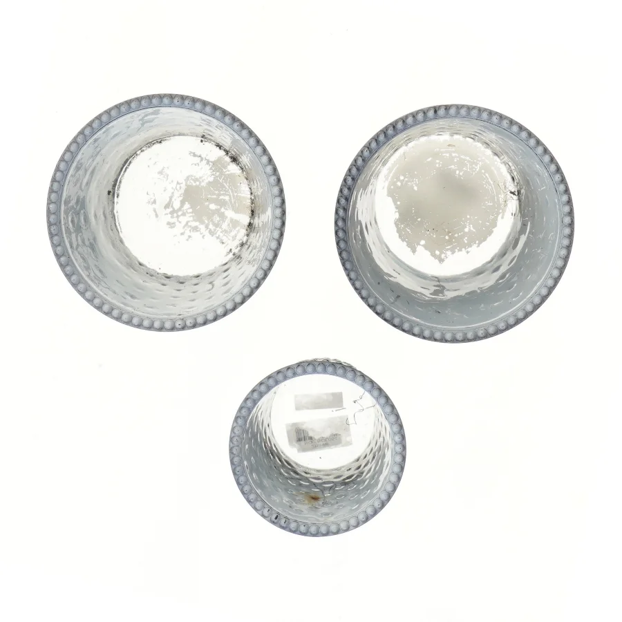 2Have Sæt af tre blomsterpotter i sort glas (str. 3 stk Ø 13,5 & 10 cm længde 13 cm)