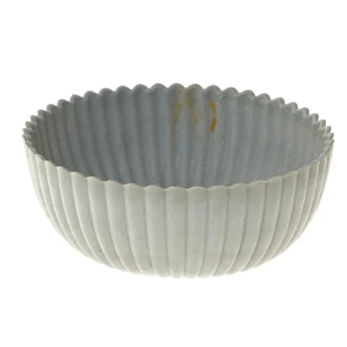 Rillet skål af genbrugsmateriale (str. Ø 15 cm)