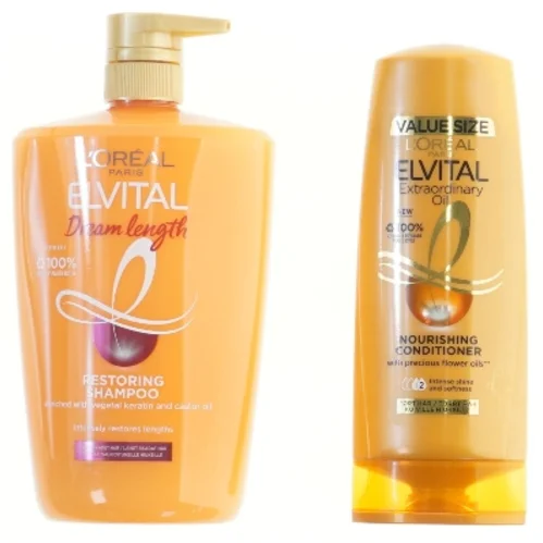 L'Oreal Elvital shampoo og balsam sæt fra L'Oreal (str. 2 stk 23 cm)