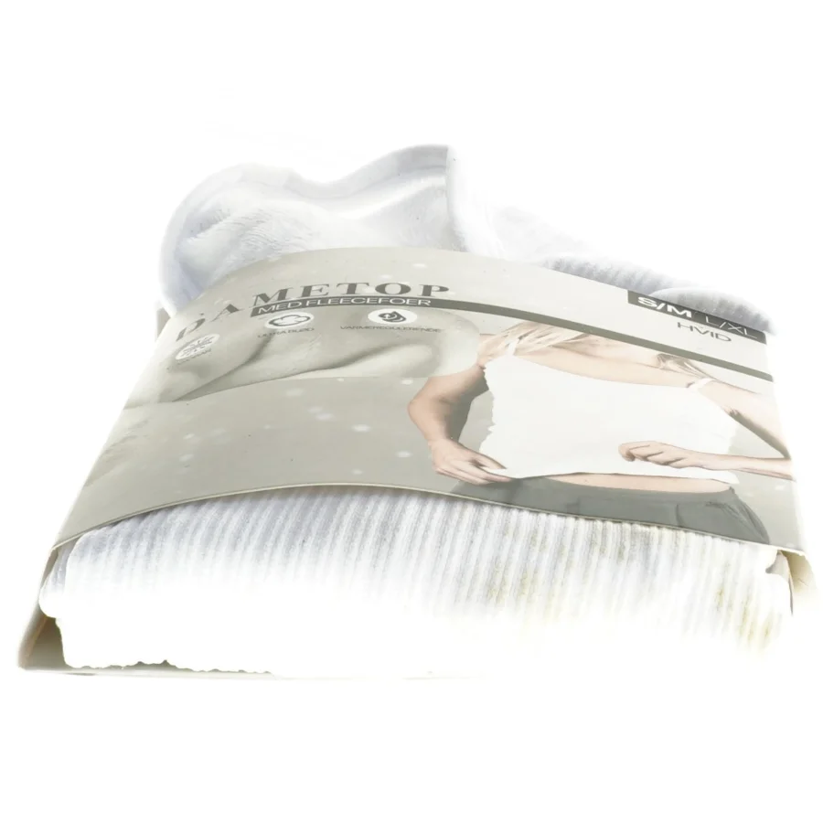 Hvid dametop med fleece fra Coop (str. s/m, cm)
