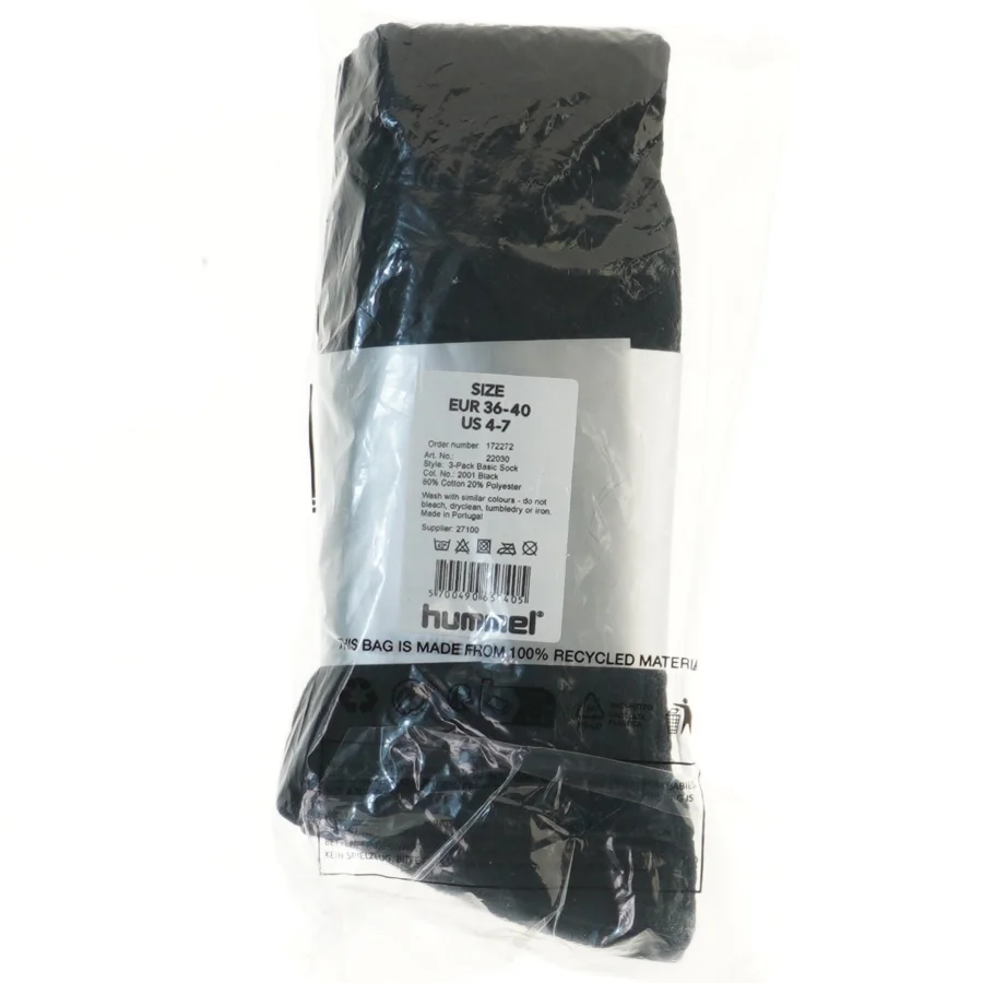 Hummel strømper, sort, størrelse 36-40 fra Hummel (str. 36-40 cm)