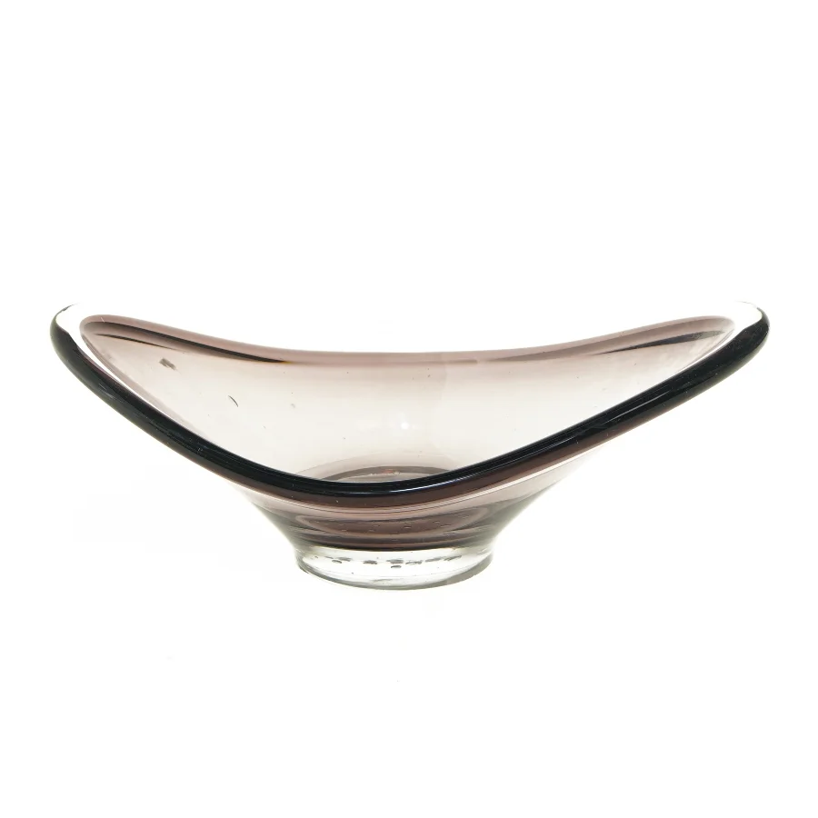 Smuk Holmegaard Glasskål (str. 28,5x16 cm)