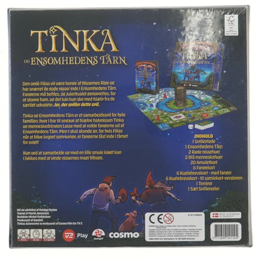 Tinka og Ensomhedens Tårn brætspil fra Cosmo (str. 27x27 cm)
