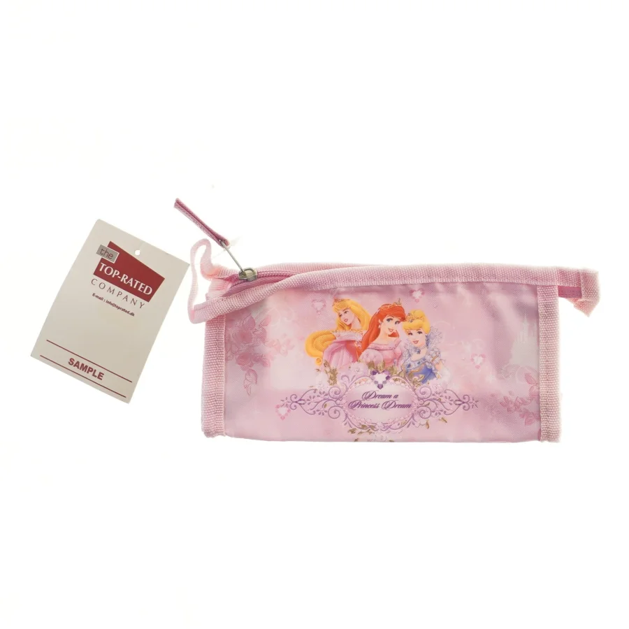 Lyserød penalhus med prinsessemotiv fra Disney (str. 20x10 cm)