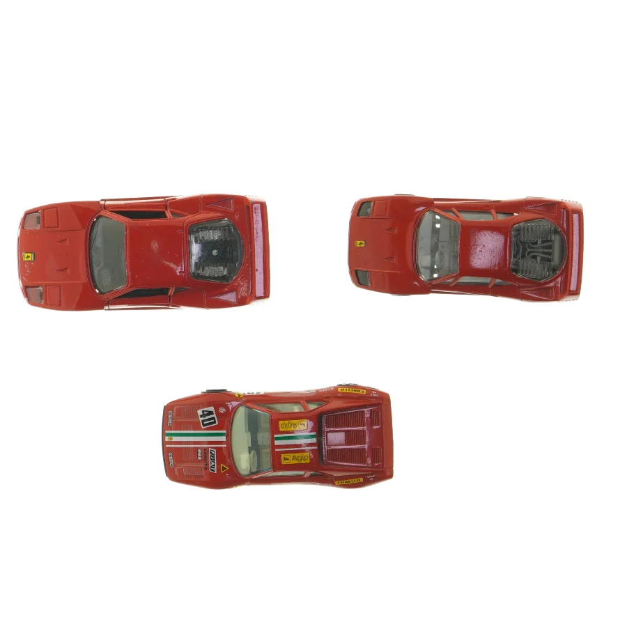 Ferrari modelbiler, 3 stk (str. 3 stk 11x5 cm)