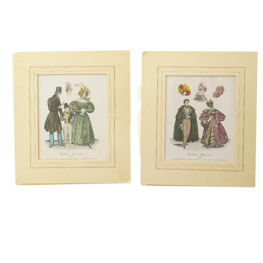 Vintage modeillustrationer (str. 31x27,5 cm)