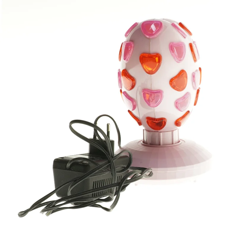 Hjerteformet bordlampe med adapter (str. 21x16 cm)