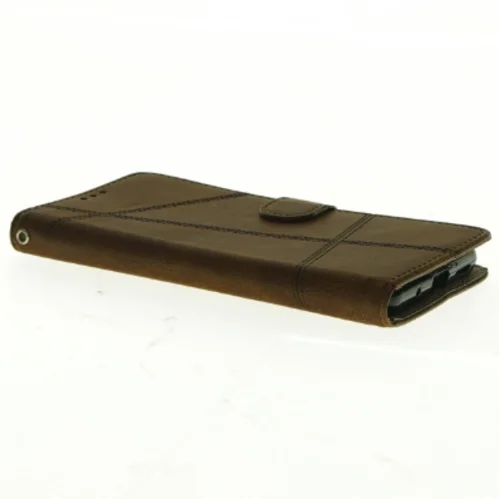 Brun mobilpung til smartphone (str. 16 x 8,5 cm)