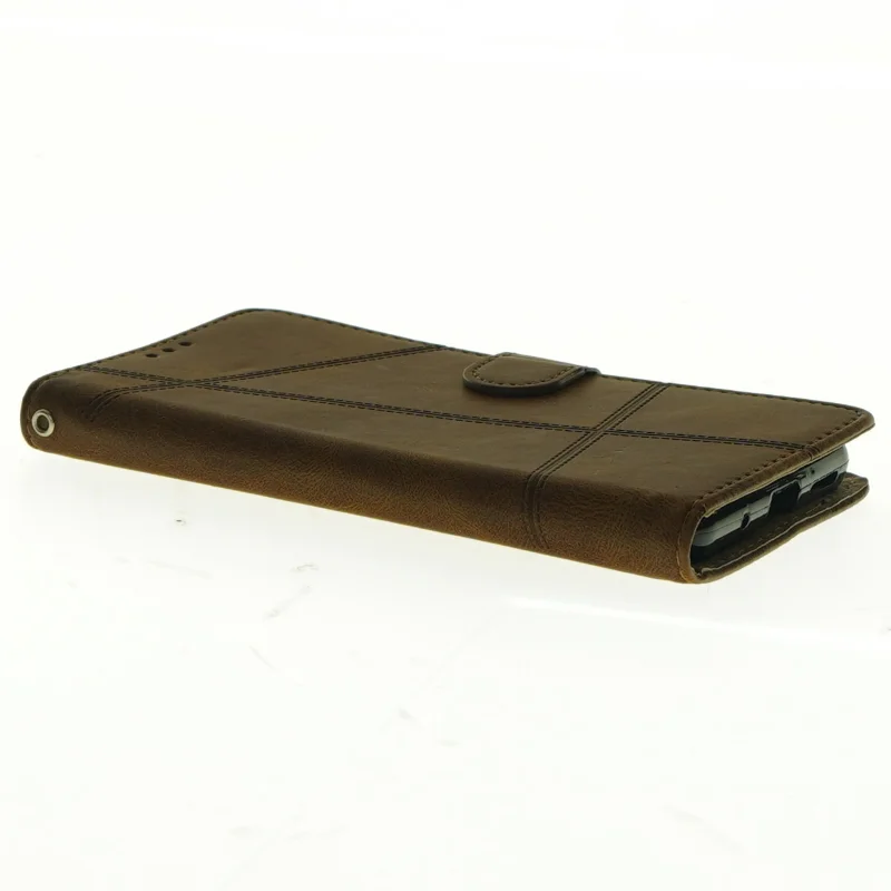 Brun mobilpung til smartphone (str. 16 x 8,5 cm)