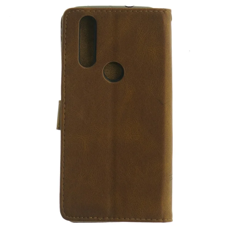 Brun mobilpung til smartphone (str. 16 x 8,5 cm)