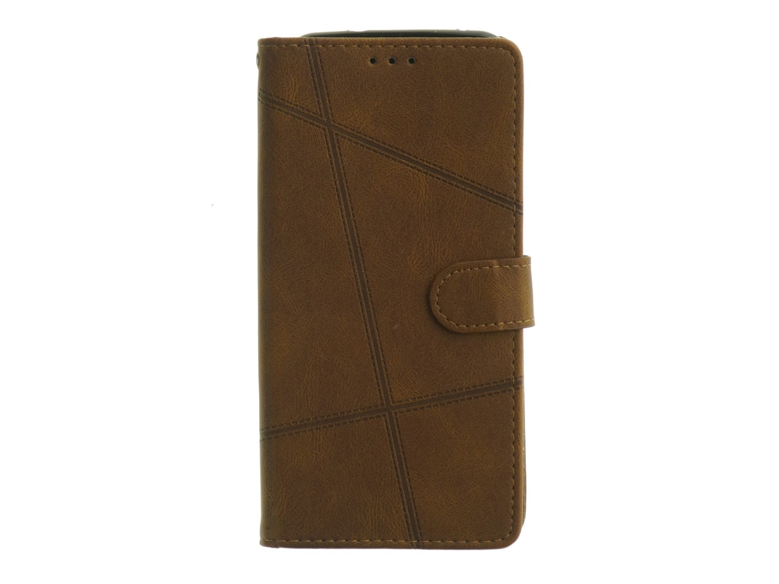 Brun mobilpung til smartphone (str. 16 x 8,5 cm)