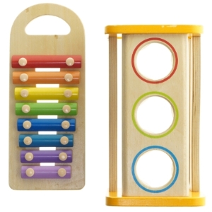 Farverig træ xylofon fra Hape International (str. 29 x 13 cm)