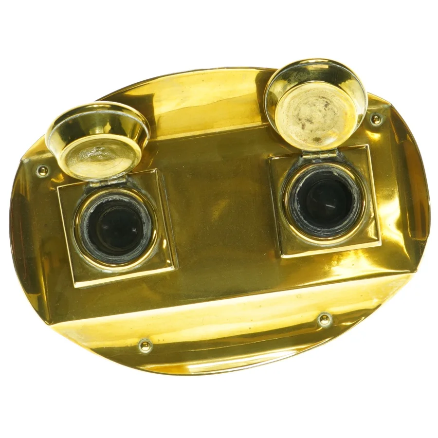 Skrivebordssæt i messing (str. 21 x 15 cm)