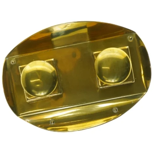 Skrivebordssæt i messing (str. 21 x 15 cm)