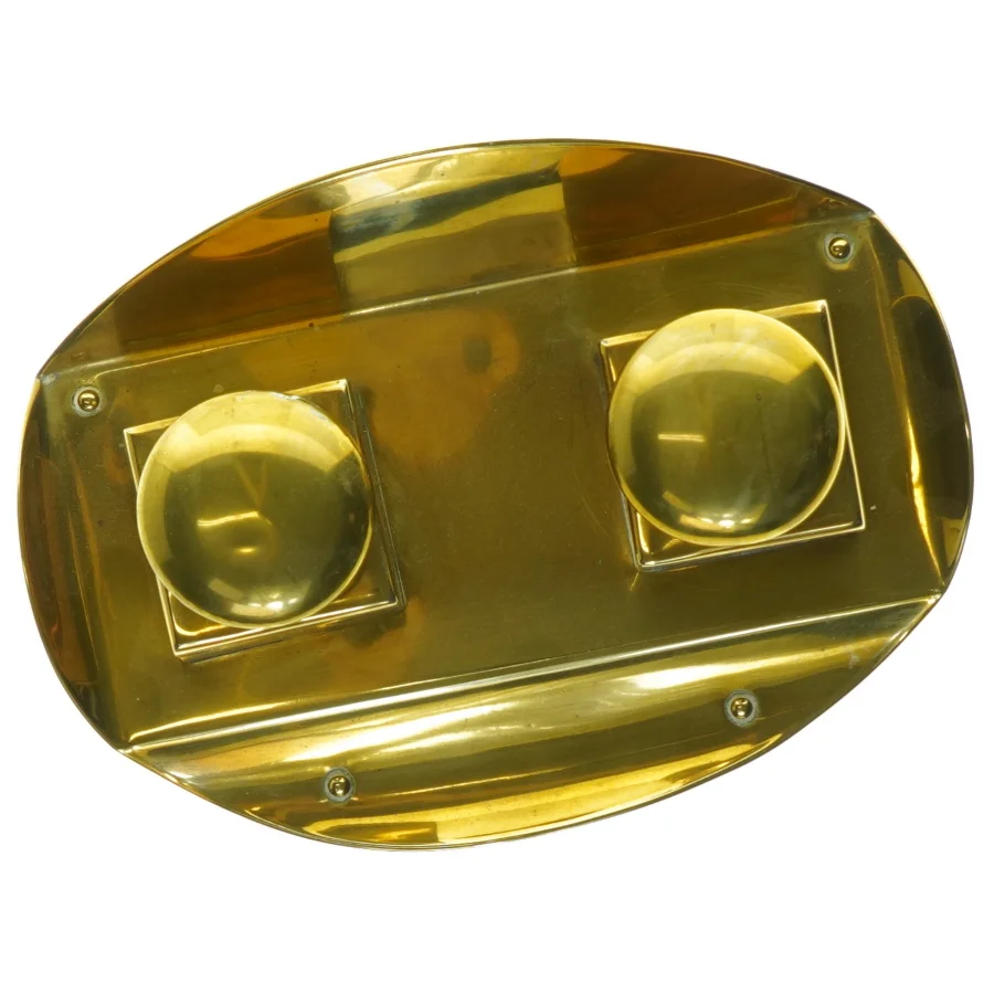 Skrivebordssæt i messing (str. 21 x 15 cm)