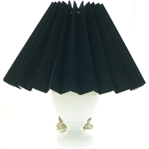 Bordlampe fra Holmegaard (str. 29 x 12 lampeskærm, 34 x 21 cm)