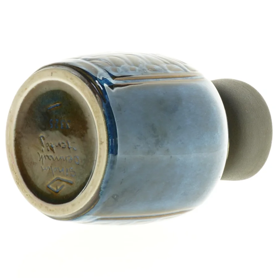 Blå keramikvase fra Søholm (str. 18 cm)