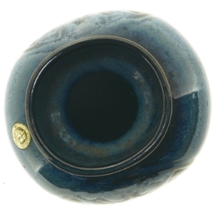 Blå keramikvase fra Søholm (str. 18 cm)