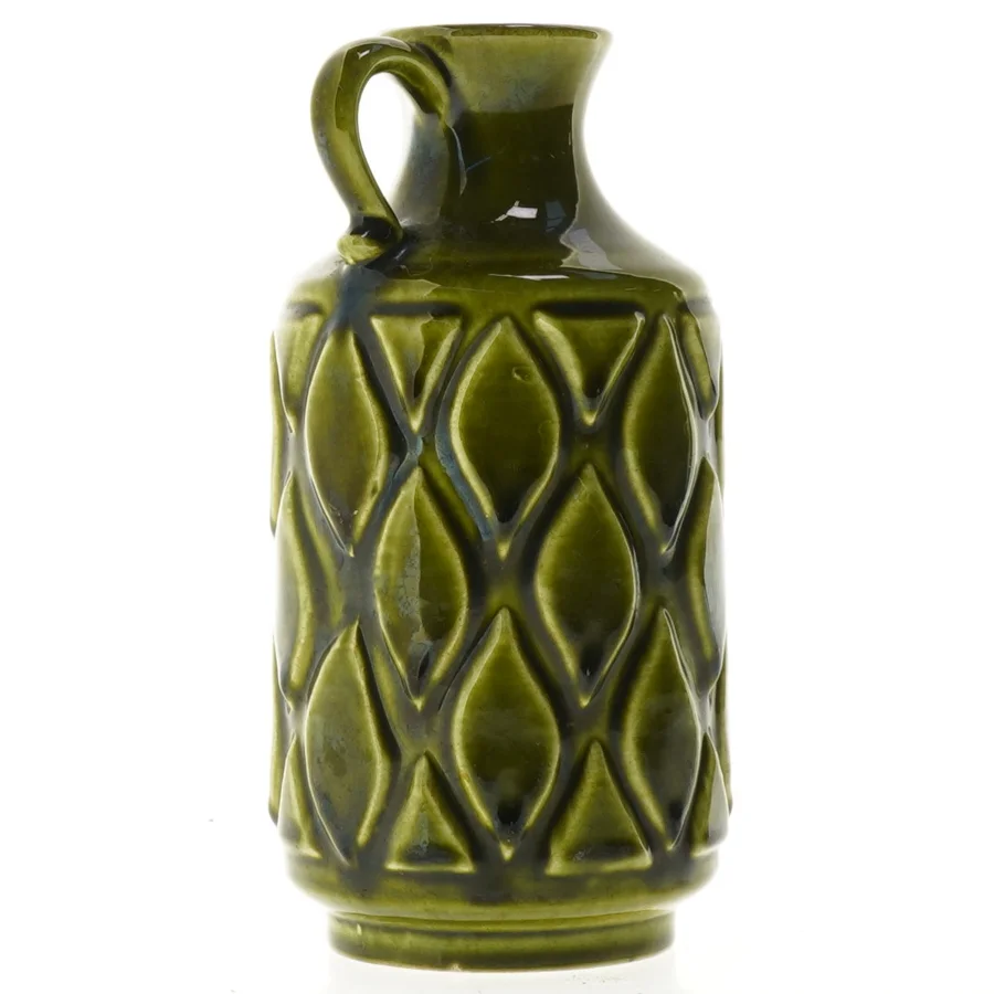 Grøn keramik vase, 1541/18 (str. 18 cm)