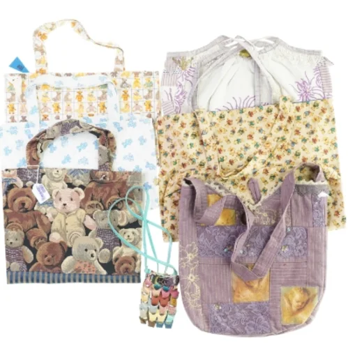  Unika  - Forskellige håndsyet net og mulepose og tasker