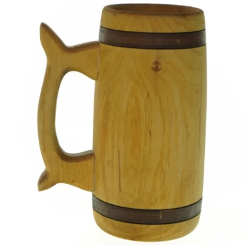 Træølkrus (str. H. 19,5 cm. ø. 9 cm)