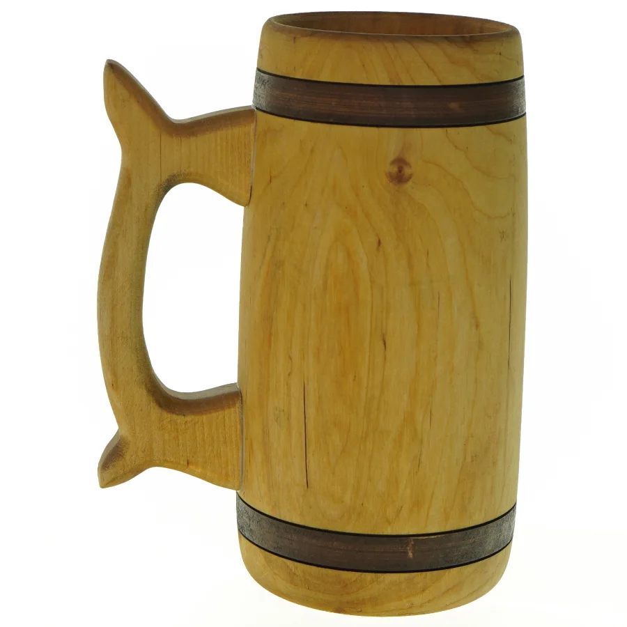 Træølkrus (str. H. 19,5 cm. ø. 9 cm)