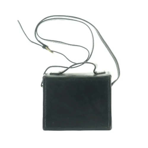 Sort skuldertaske i læderlook (str. B 20 x h 16 x d. 10 cm)