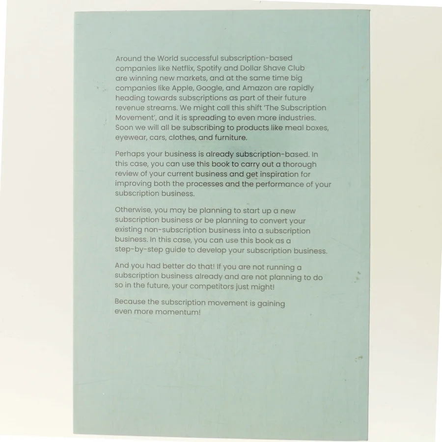 The Subscription Movement And How To Succeed In It af Morten Suhr Hansen (Bog)