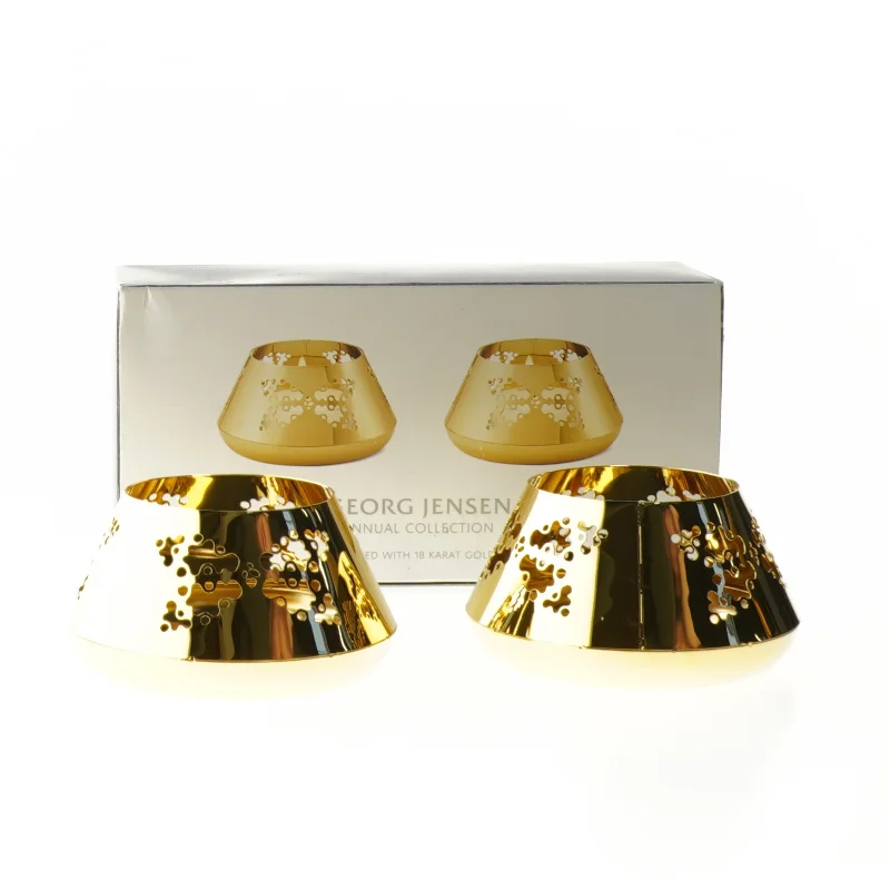 Søde fyrfadsstager fra Georg Jensen l fra (str. ca. 4x6 cm)