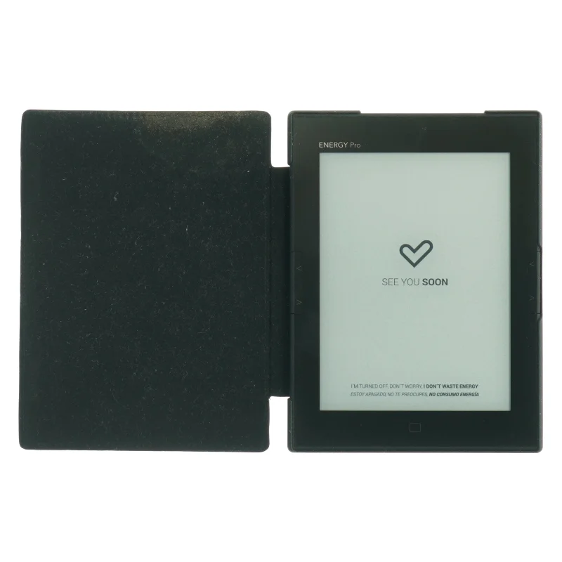 Sort e-bogslæser med etui fra EnergyPro (str. 16 x 12 cm)